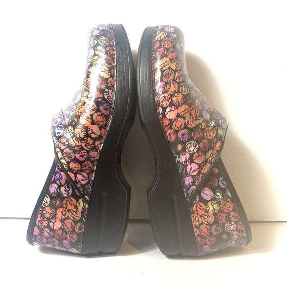 Dansko Women's EU 41 US 10.5 Multicolor Leather Slip On Clogs Work Comfort Shoes - Picture 5 of 10